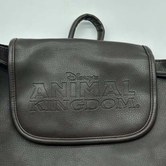 VTG Disney World Animal Kingdom Bag Brown Faux Leather Embroidered Tree Of Life - Picture 7 of 16
